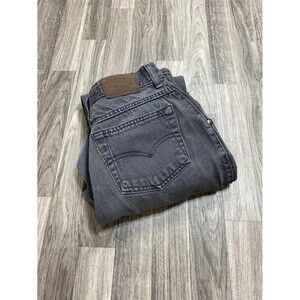 LEVI'S 900 Series Straight High Rise Stretch Grey Denim Mom Jeans Womens Size 10